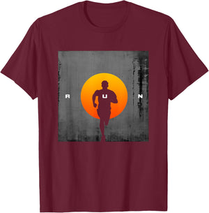 BASBO Run Runner Running , Small, Black T-Shirt - T-Shirt | Maroon