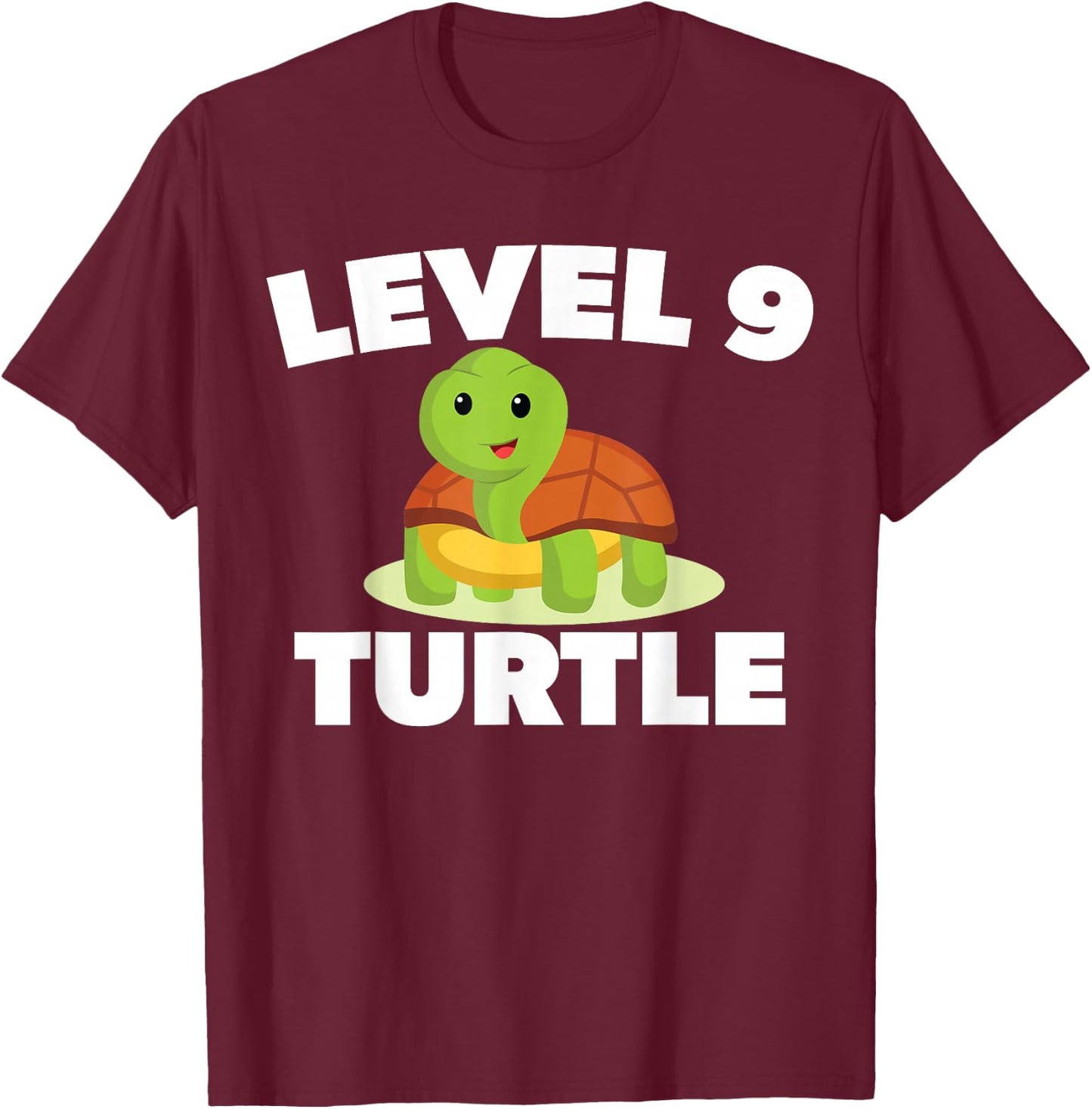 Funny Level 9 Turtle Meme T-Shirt - T-Shirt | Maroon