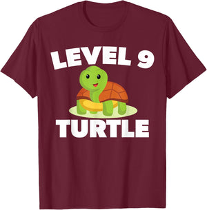 Funny Level 9 Turtle Meme T-Shirt - T-Shirt | Maroon