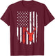 Taxidermy Deer American Flag Kids Men T-Shirt - T-Shirt | Maroon