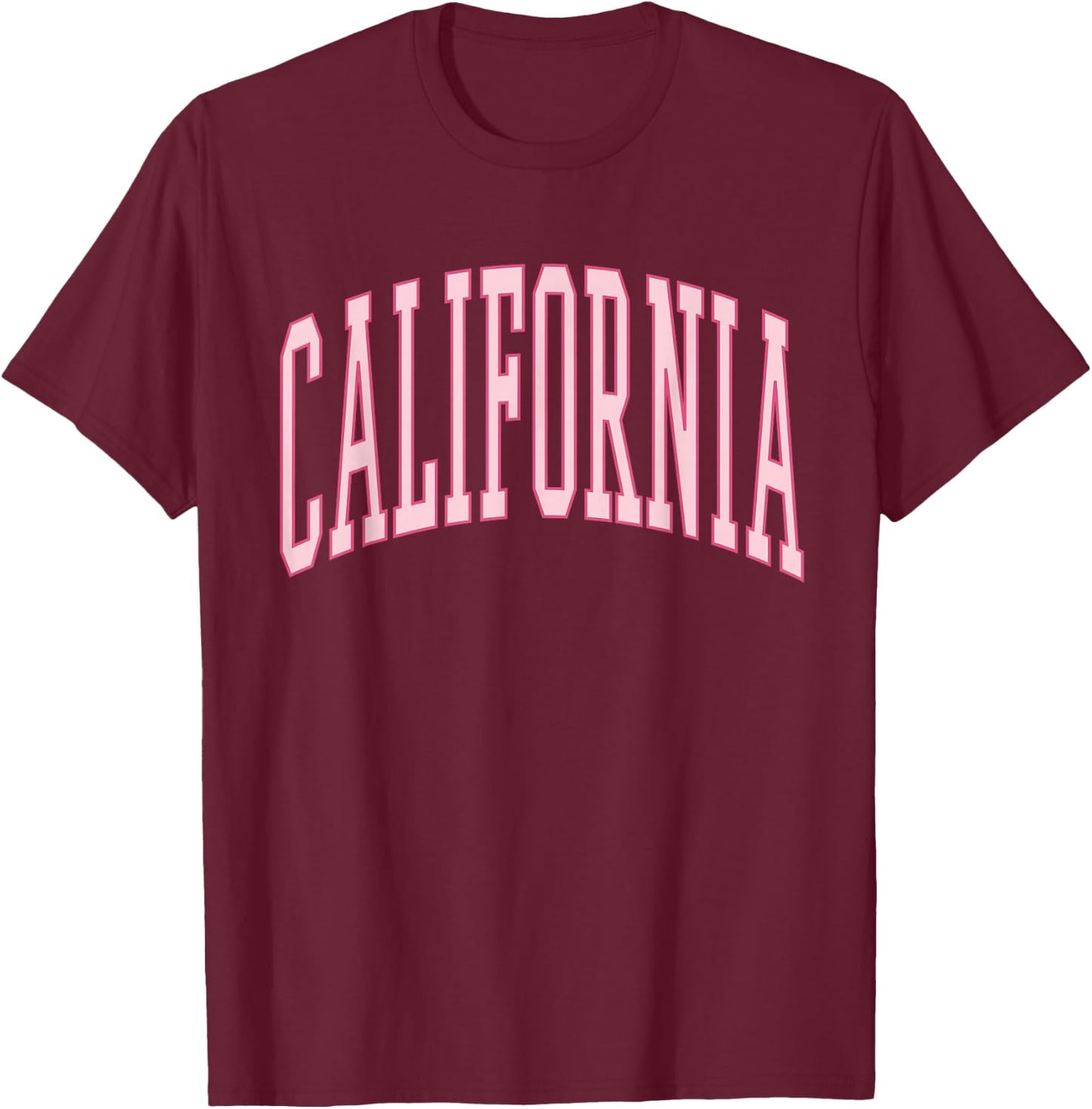 California Cute Preppy Aesthetic Tweens Teen Girls T-Shirt - T-Shirt | Maroon