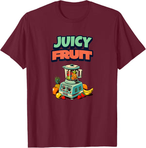 Juicy Fruit Retro Smoothie Eat Clean Funny Healthy Food T-Shirt - T-Shirt | Maroon