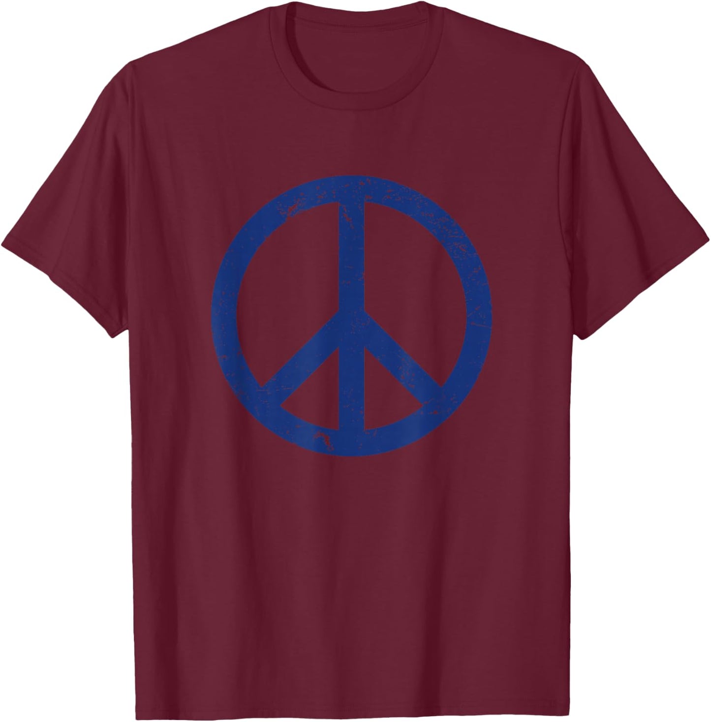 Vintage royal blue peace T-Shirt - T-Shirt | Maroon