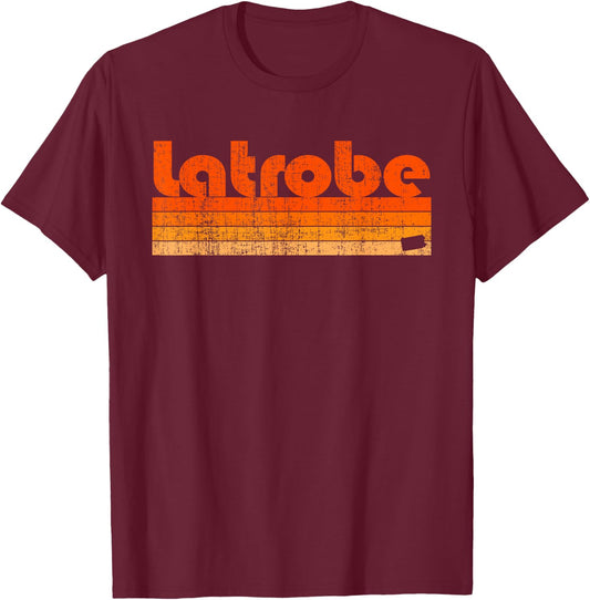 Latrobe, Pennsylvania Retro 80s Style T-Shirt - T-Shirt | Maroon