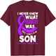 Son Mom Dad Epilepsy Support Epilepsy Awareness T-Shirt - T-Shirt | Maroon