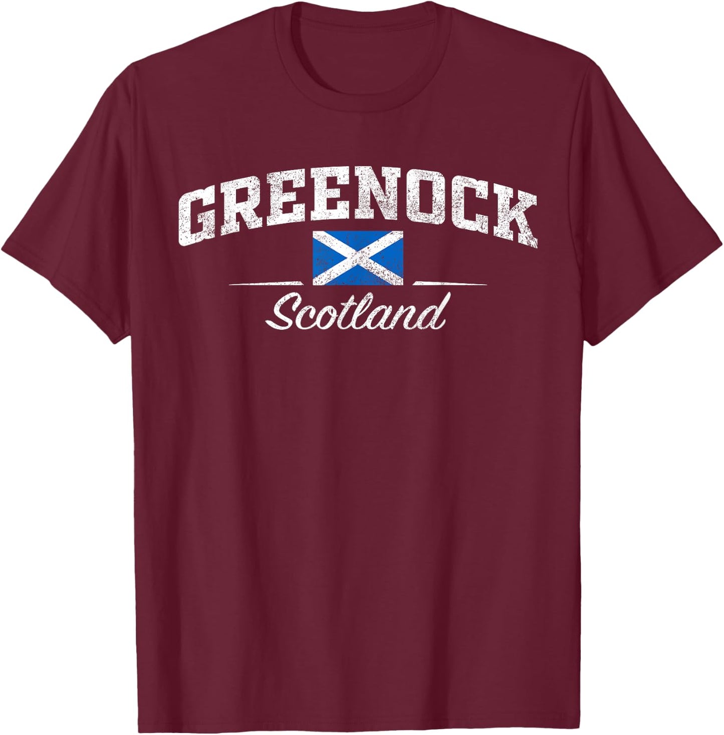 Greenock Scotland T-Shirt - T-Shirt | Maroon