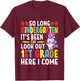 Goodbye Kindergarten Graduation My Way First Grade Unicorn T-Shirt - T-Shirt | Maroon