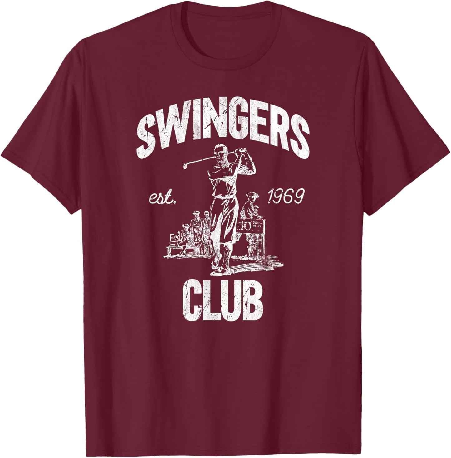 Swingers Club golf clubs funny golf Sarcastic Golfing men T-Shirt - T-Shirt | Maroon