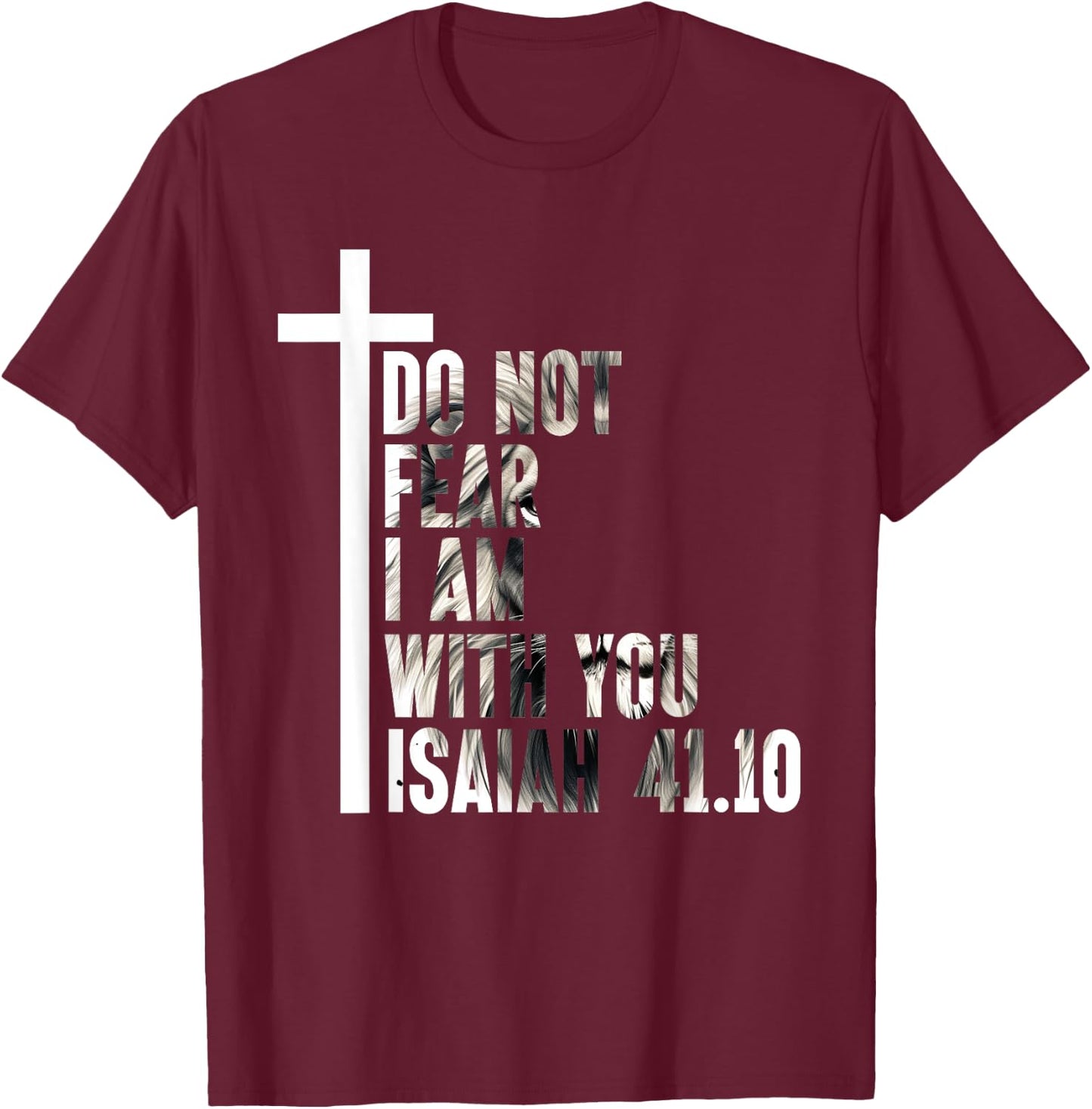 Christian Bible Verse Lion Of Judah Jesus God , Small, Black T-Shirt - T-Shirt | Maroon