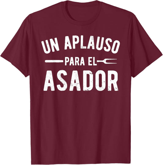Un Aplauso Para El Asador Argentina Flag Argentinian Asado T-Shirt - T-Shirt | Maroon