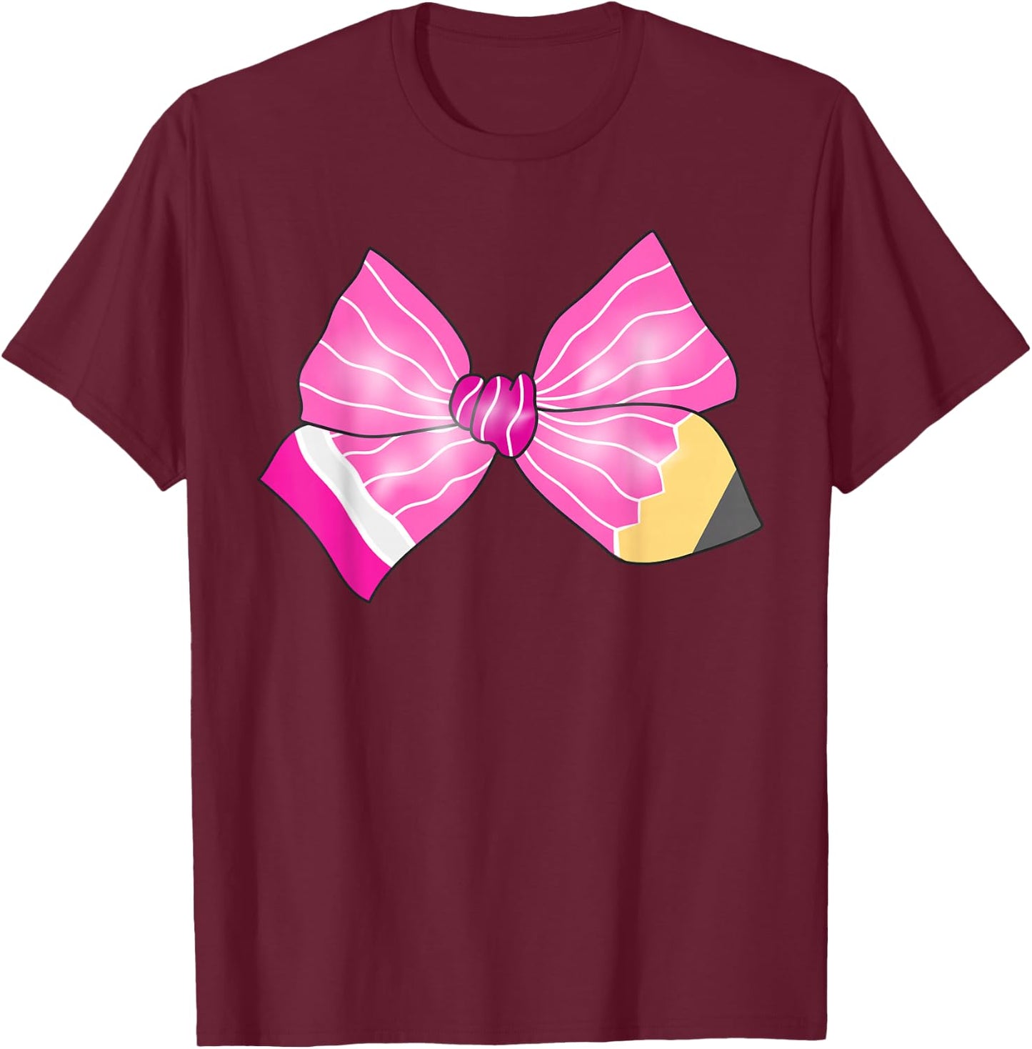Coquette Bow Teacher Life Shirts Back To School T-Shirt - T-Shirt | Maroon
