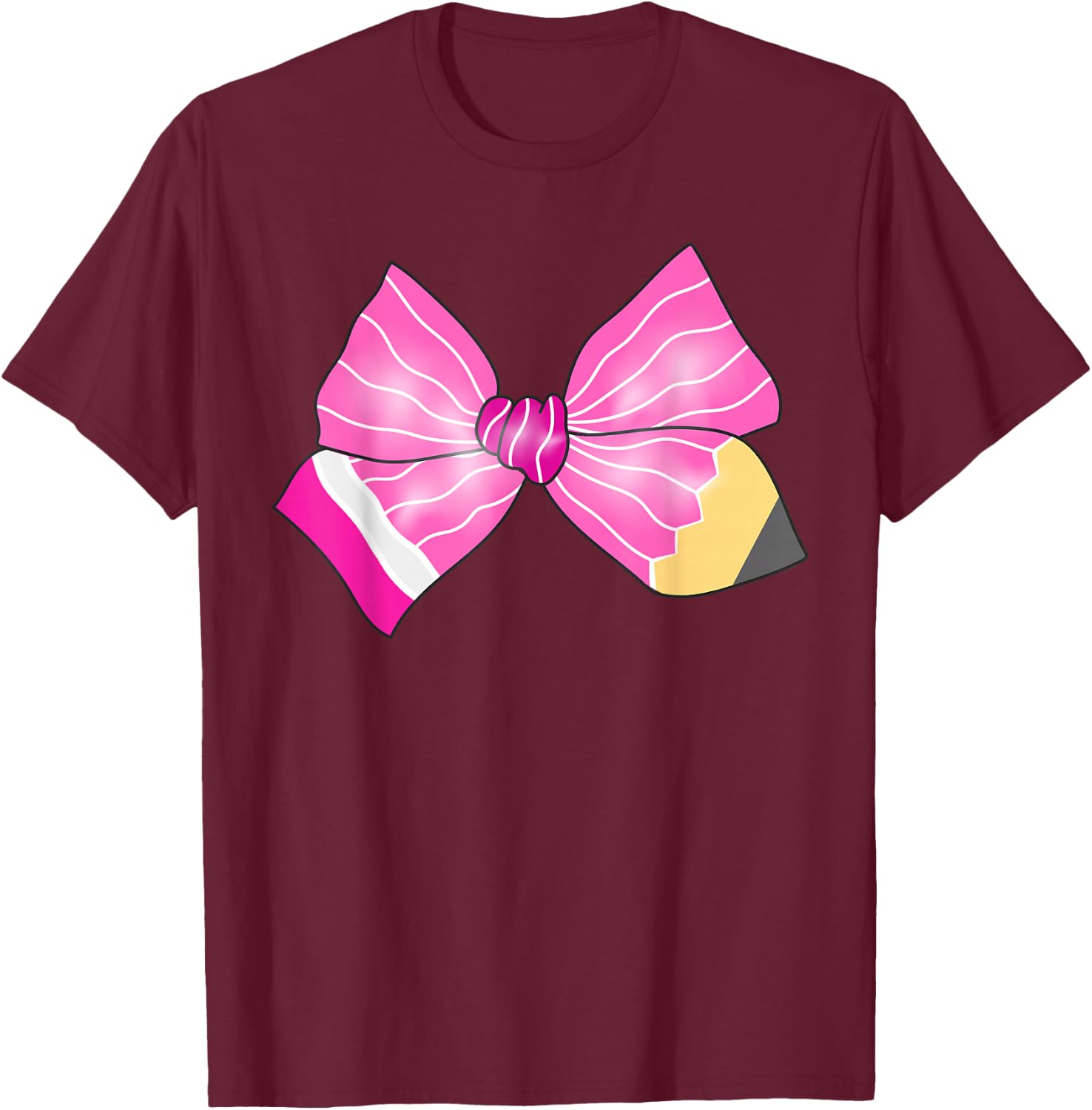 Coquette Bow Teacher Life Shirts Back To School T-Shirt - T-Shirt | Maroon