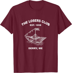 The Losers Club Est. 1958 Derry, Me Apparel T-Shirt - T-Shirt | Maroon