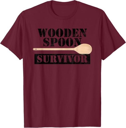 Funny Filipino Pride - Wooden Spoon Survivor T-Shirt - T-Shirt | Maroon