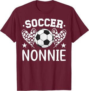 Soccer Nonnie Hearts Nonnie Of A Soccer Player Nonnie T-Shirt - T-Shirt | Maroon