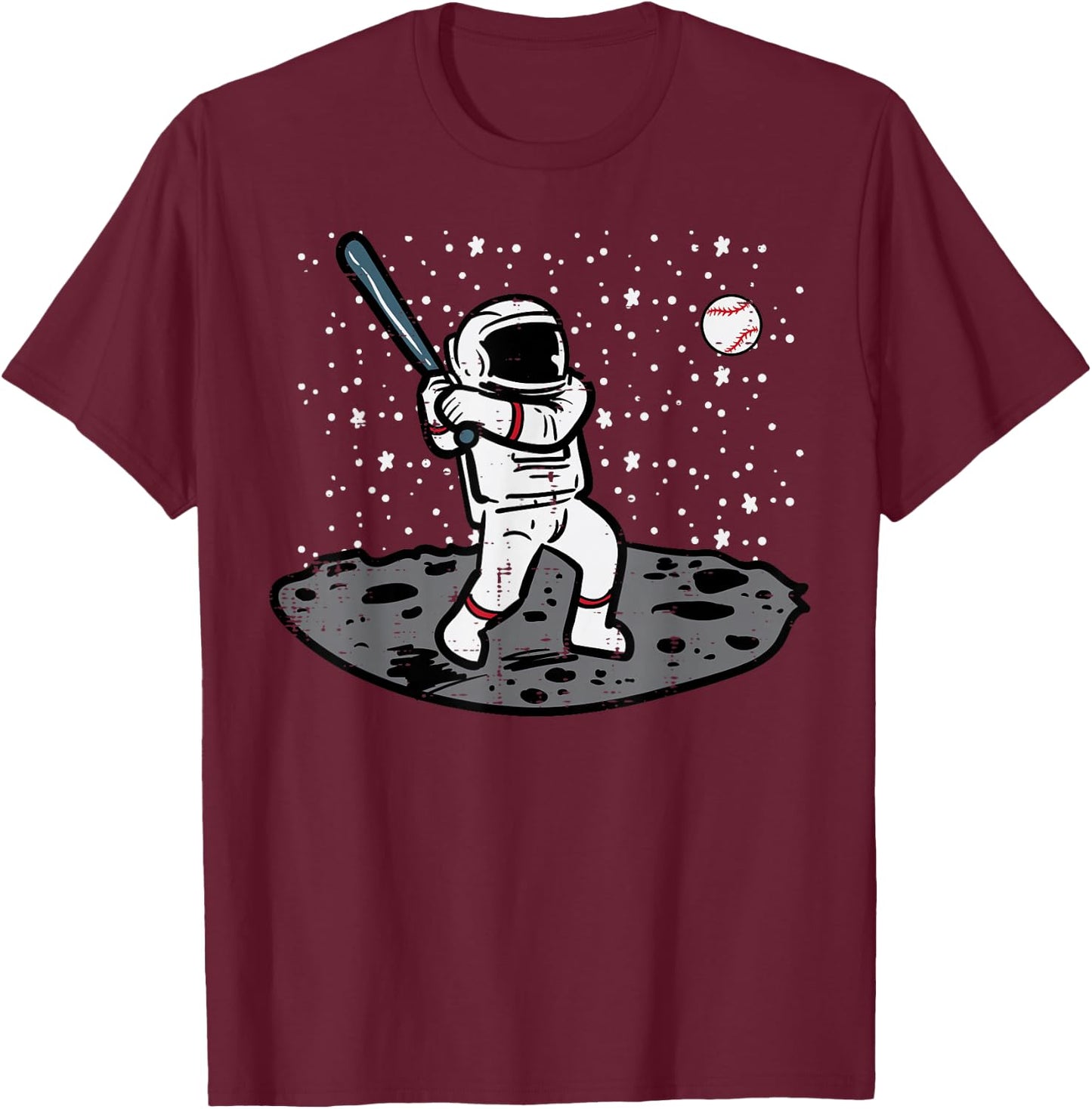 Astronaut Baseball Spaceman Space Galaxy Boys Kids Men Teens T-Shirt - T-Shirt | Maroon
