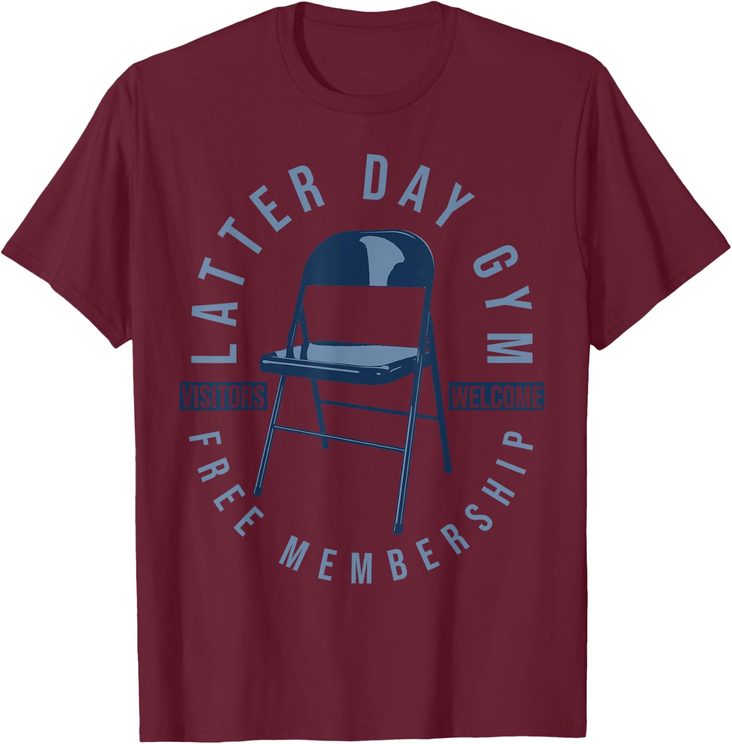 Latter-Day Gym Missionary LDS Church Funny Mormon T-Shirt - T-Shirt | Maroon