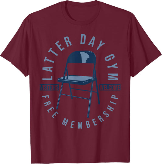 Latter-Day Gym Missionary LDS Church Funny Mormon T-Shirt - T-Shirt | Maroon