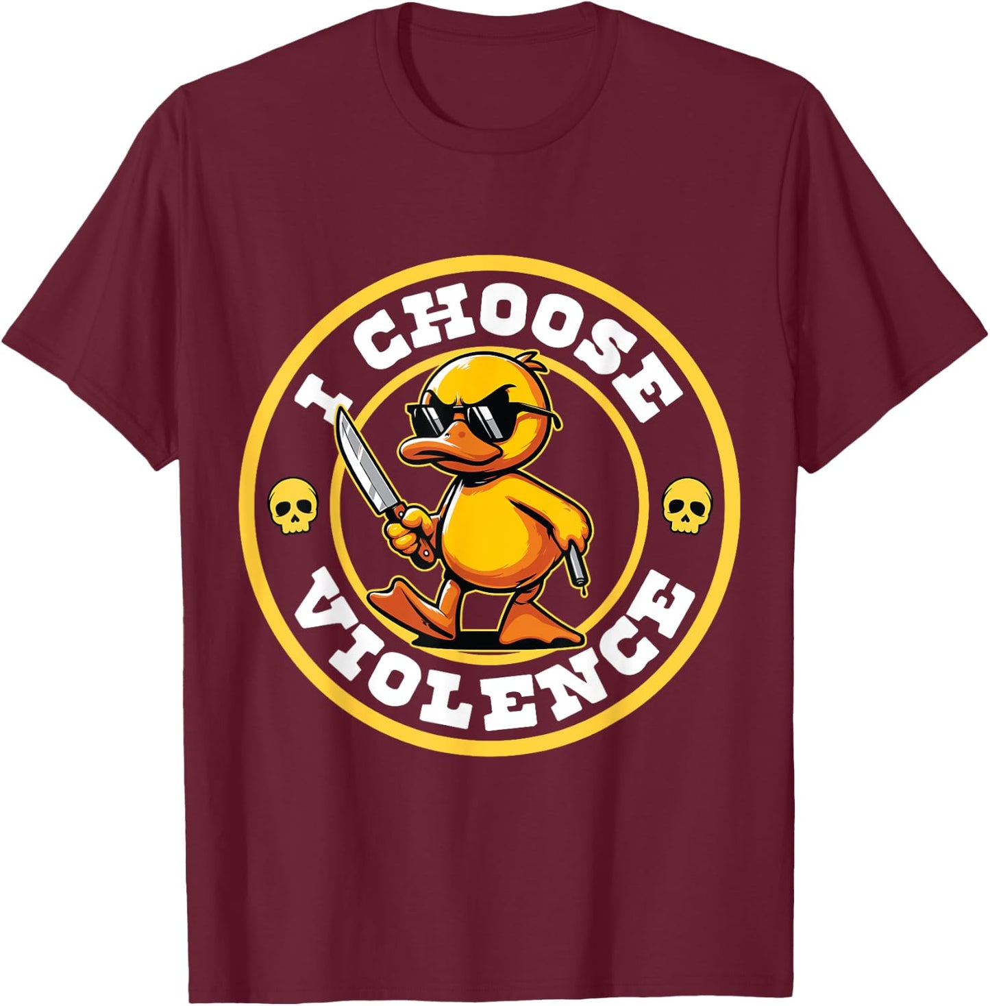 Duck Lover Art Men Women Boys Girls Rubber Duck Funny Ducks T-Shirt - T-Shirt | Maroon