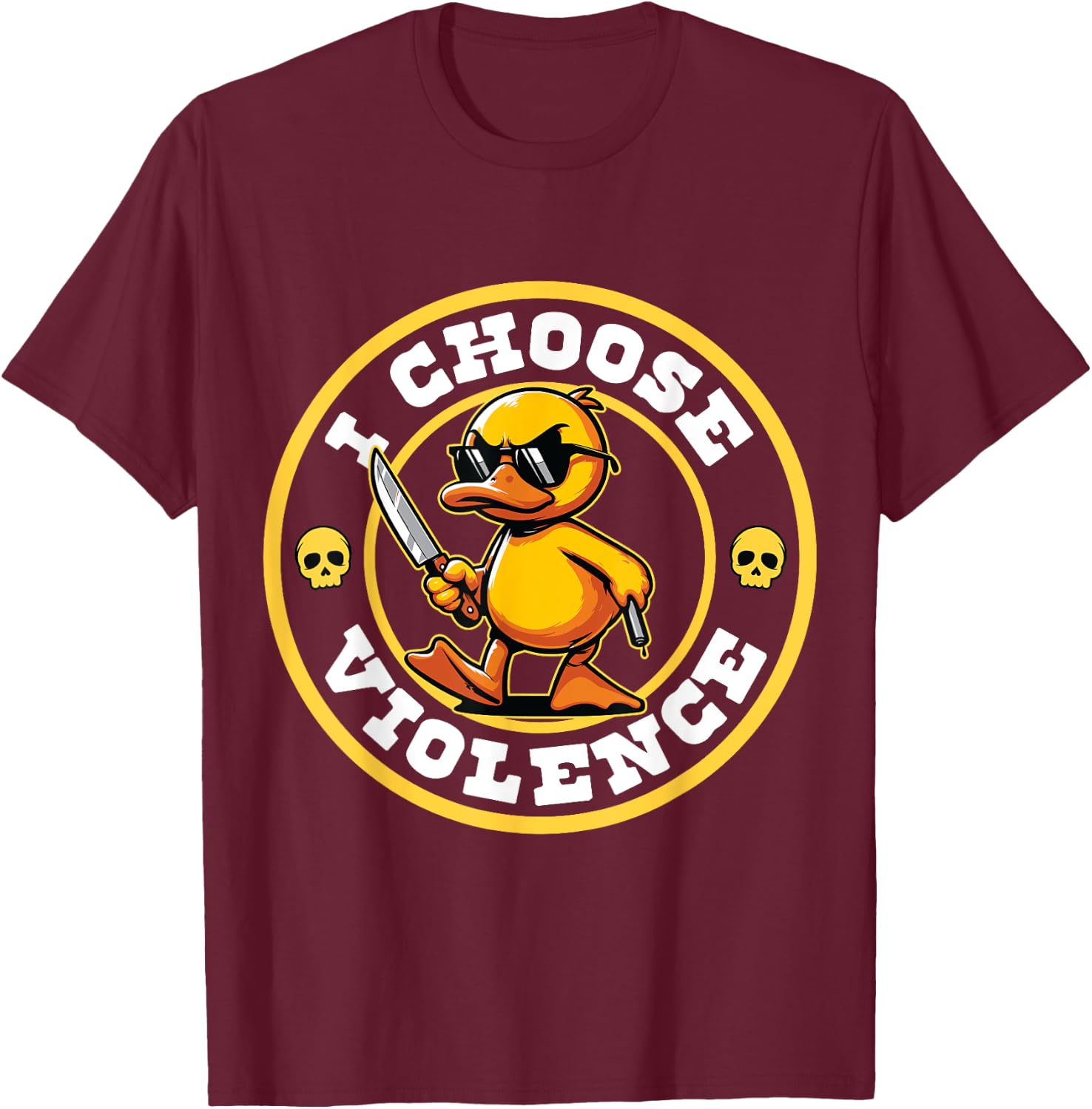 Duck Lover Art Men Women Boys Girls Rubber Duck Funny Ducks T-Shirt - T-Shirt | Maroon