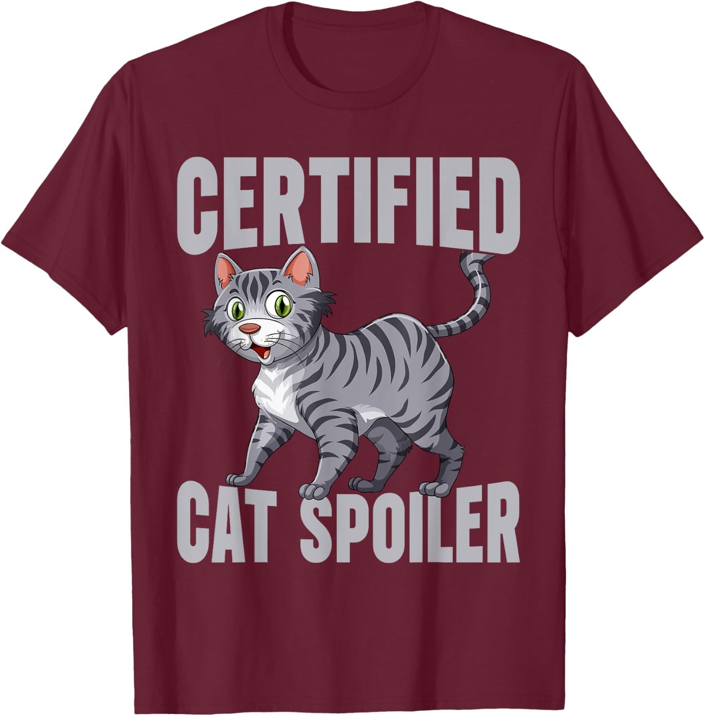 Certified Cat Spoiler Cat Grandma T-Shirt - T-Shirt | Maroon