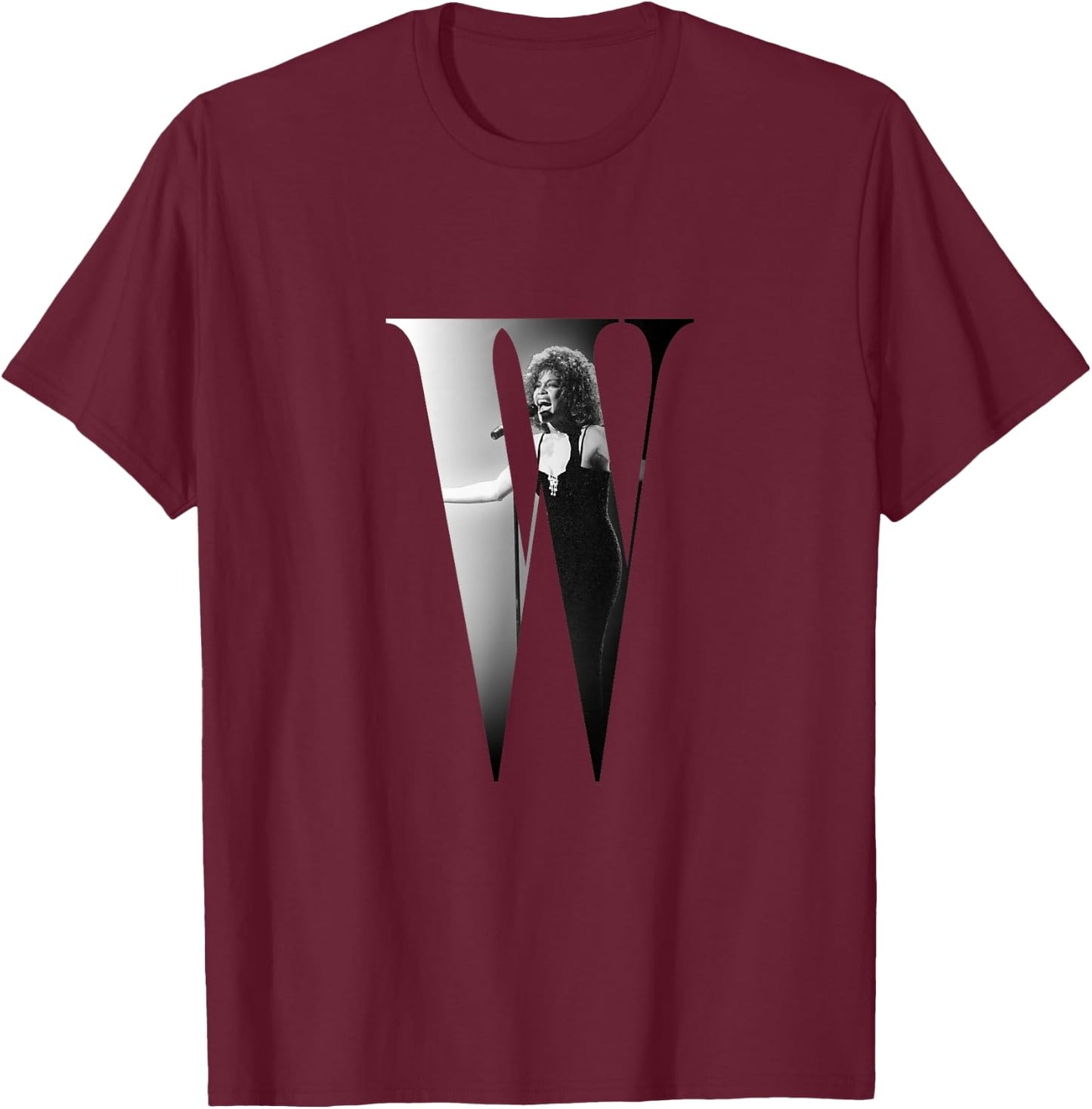Whitney Houston_001 T-Shirt - T-Shirt | Maroon