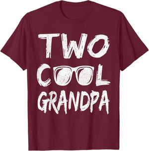 Grandpa Of The Birthday Boy Two Cool 2nd Bday Family T-Shirt - T-Shirt | Maroon