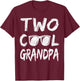 Grandpa Of The Birthday Boy Two Cool 2nd Bday Family T-Shirt - T-Shirt | Maroon