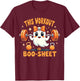This Workout Is Boo-Sheet Ghost Funny Halloween Gym Fitness T-Shirt - T-Shirt | Maroon