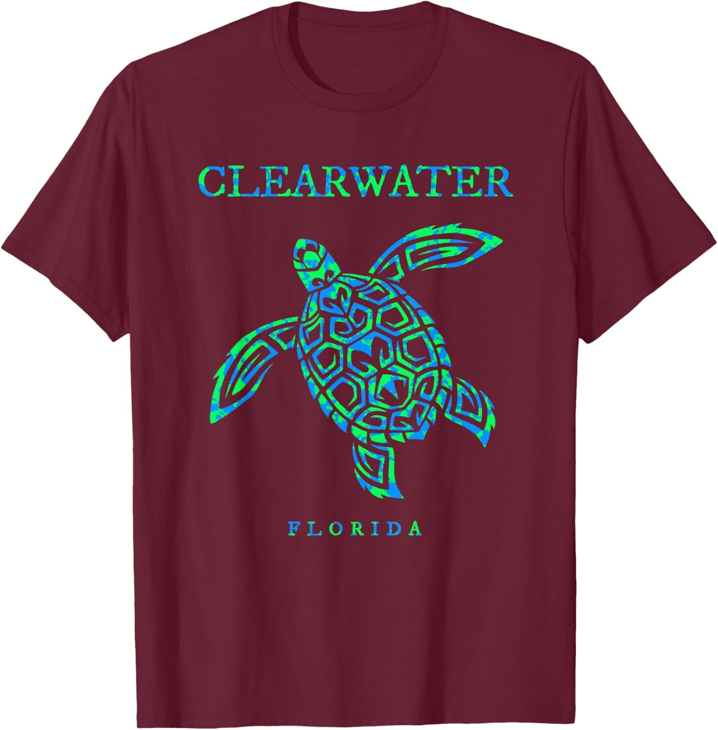 Clearwater Florida Sea Turtle Boys Girls Toddler T-Shirt - T-Shirt | Maroon