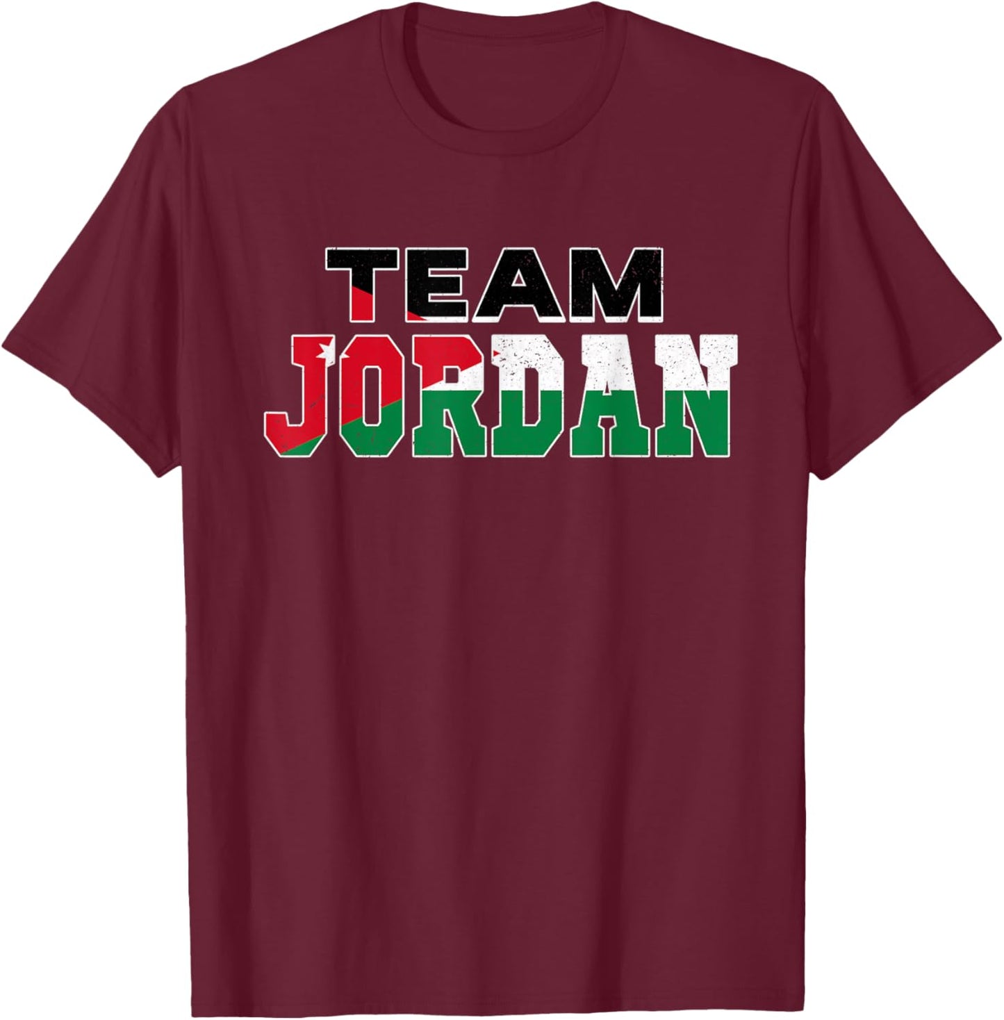 Team Patriotic Jordanian Flag Jordan T-Shirt - T-Shirt | Maroon