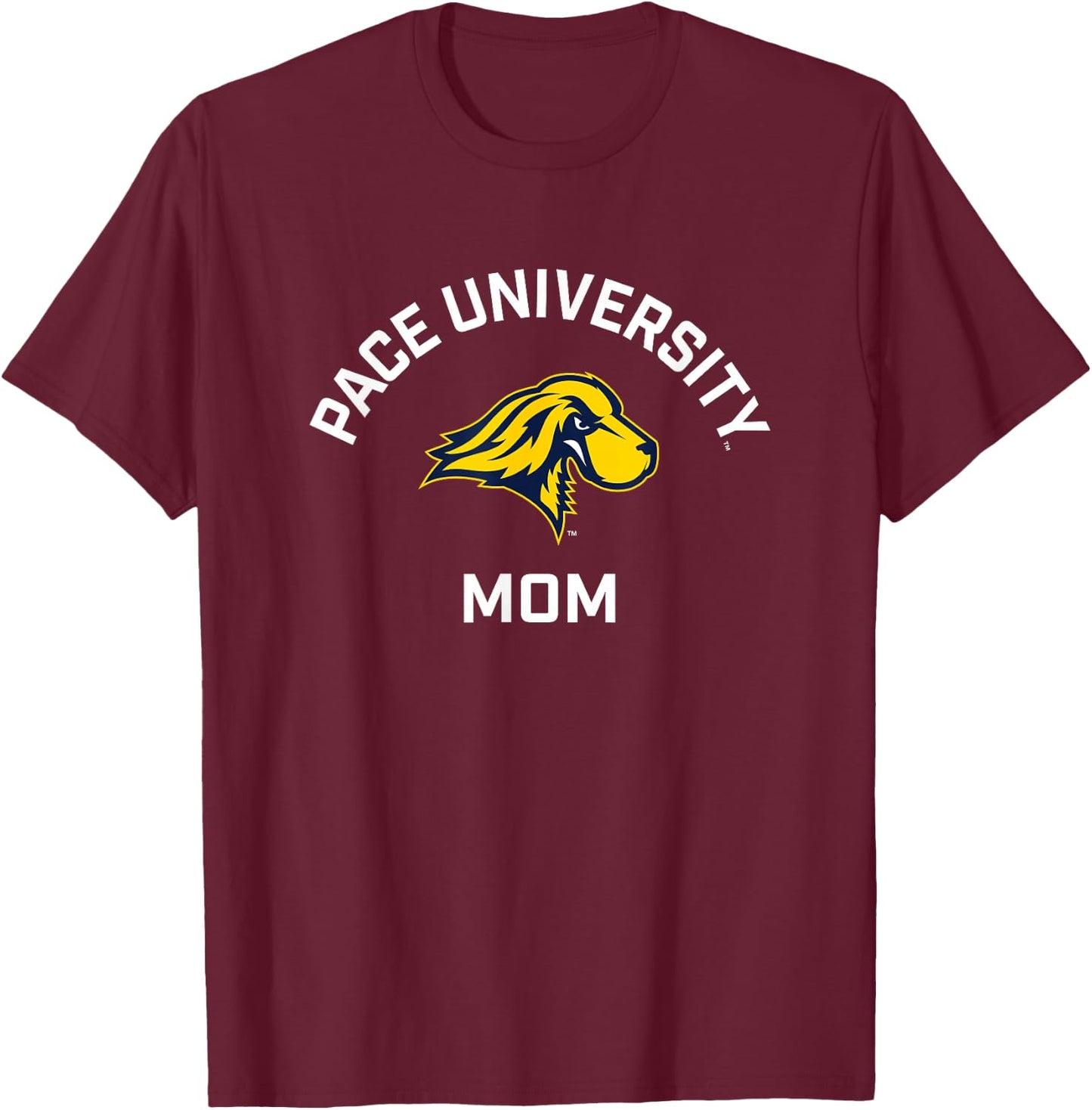 Pace University Setters Arched Mom T-Shirt - T-Shirt | Maroon