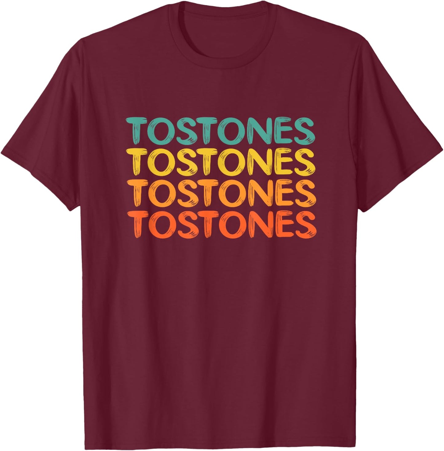 Tostones, word art design favorite Caribbean foods, Latin T-Shirt - T-Shirt | Maroon