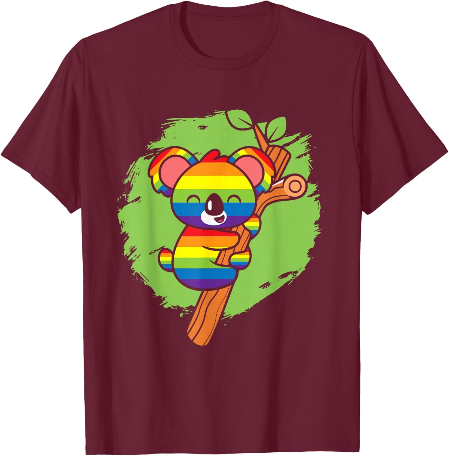 Queer Koala Adult Pride Party Lesbian Gay Ally CSD LGBTQ+ T-Shirt - T-Shirt | Maroon