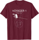 Voyager 1-Humanity's Farthest Spacecraft-40 Years in Space T-Shirt - T-Shirt | Maroon