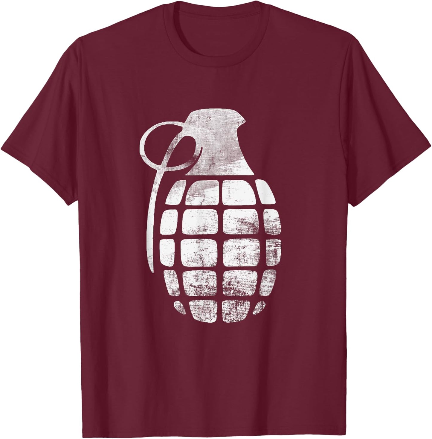 RETRO GRENADE BOMB - army war explosive T-Shirt - T-Shirt | Maroon