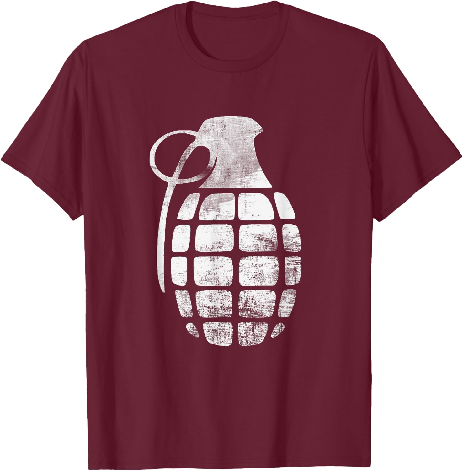 RETRO GRENADE BOMB - army war explosive T-Shirt - T-Shirt | Maroon