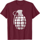 RETRO GRENADE BOMB - army war explosive T-Shirt - T-Shirt | Maroon