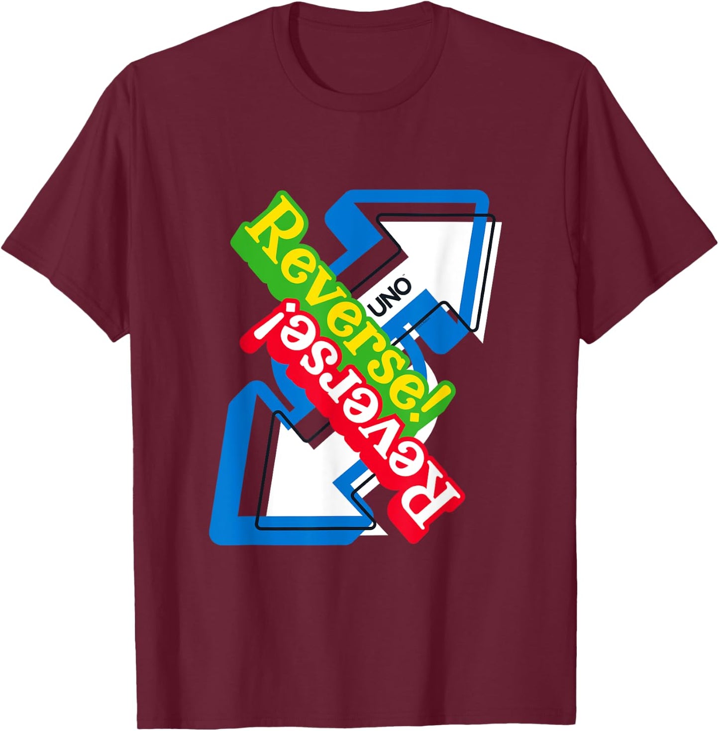 UNO - Reverse! T-Shirt - T-Shirt | Maroon