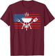 BBQ American Flag USA Barbecue Grill 4th Of July T-Shirt - T-Shirt | Maroon