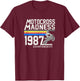 Vintage inspired Motocross Dirt bike race 1987 T-Shirt - T-Shirt | Maroon
