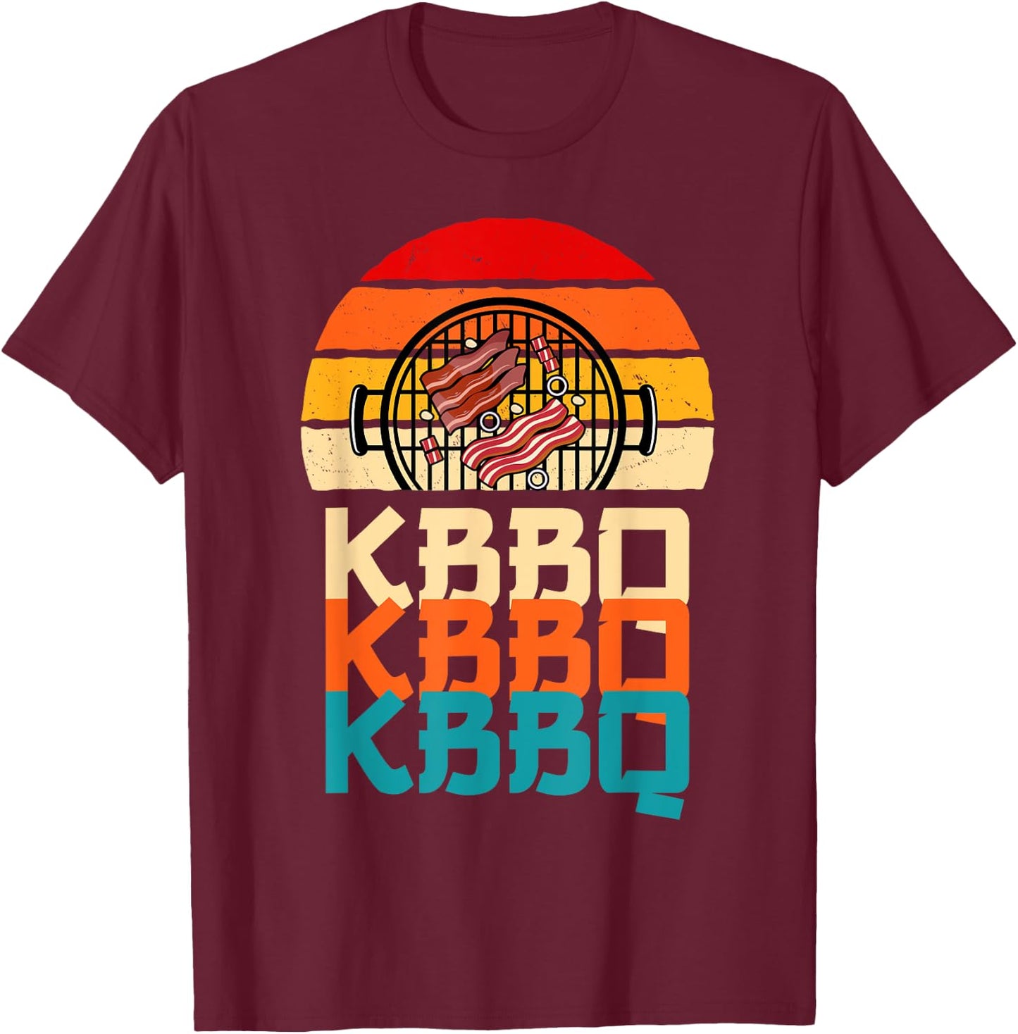 Korean BBQ Design Galbi And Banchan KBBQ T-Shirt - T-Shirt | Maroon