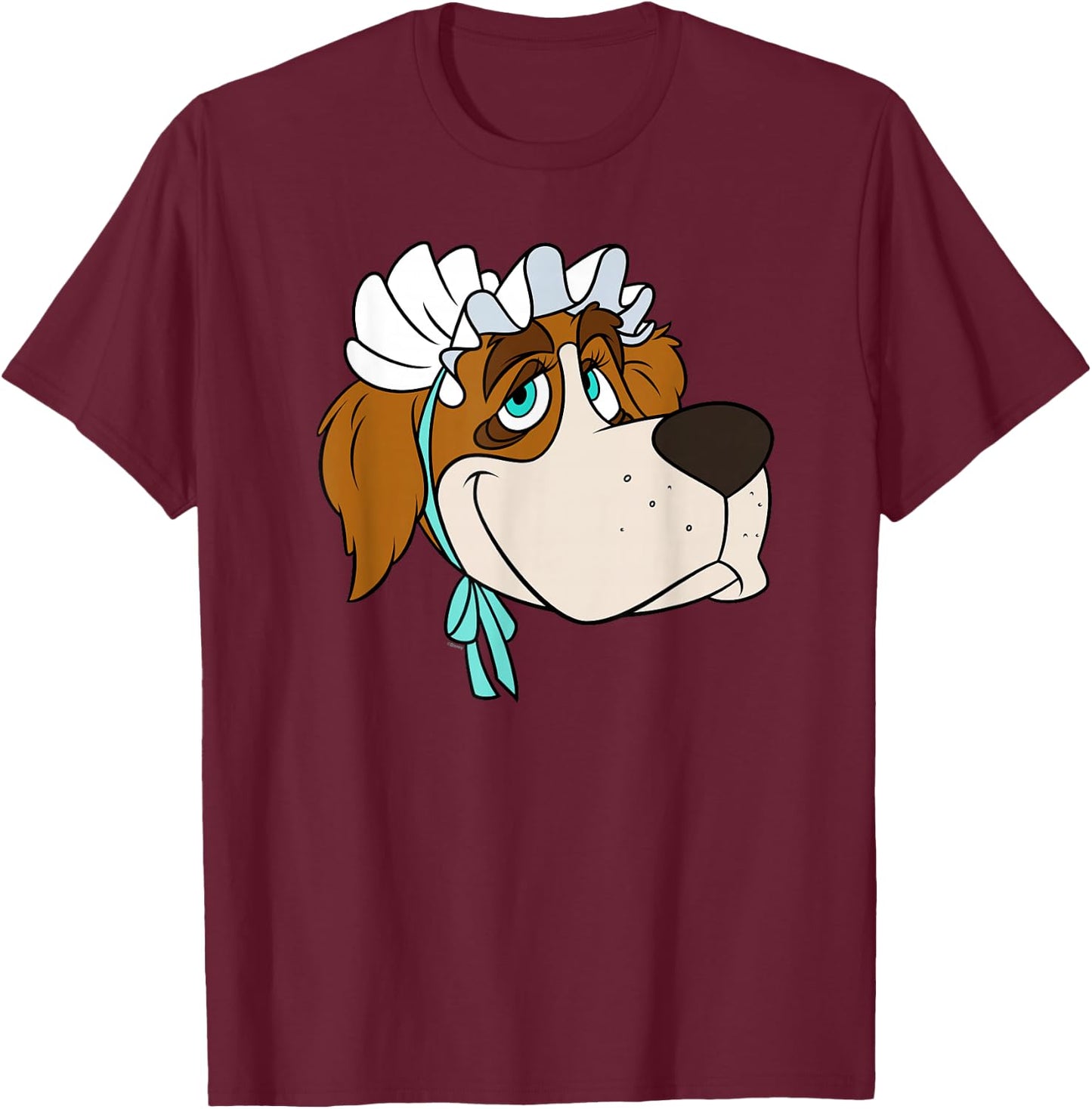 Disney Peter Pan Nana St. Bernard Dog Big Face Costume T-Shirt - T-Shirt | Maroon
