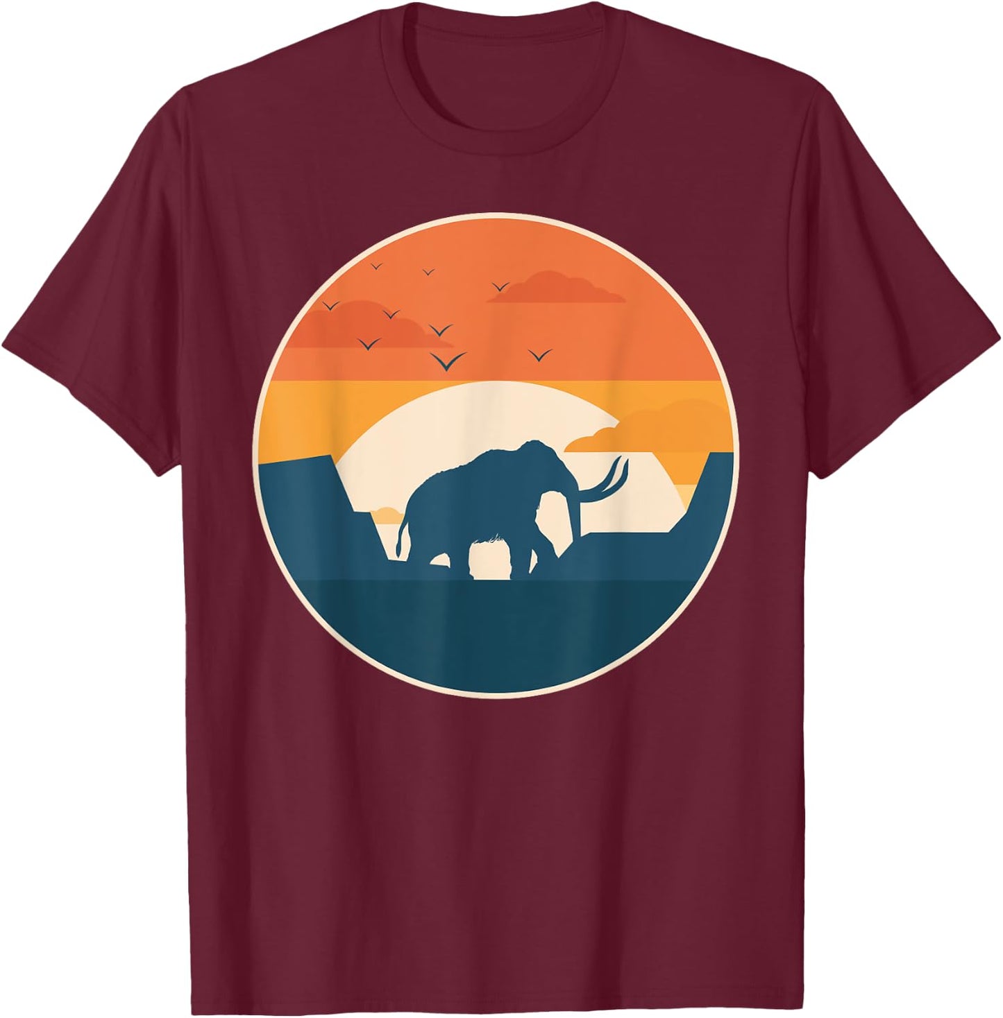 Mammut Prehistoric Elephant T-Shirt - T-Shirt | Maroon