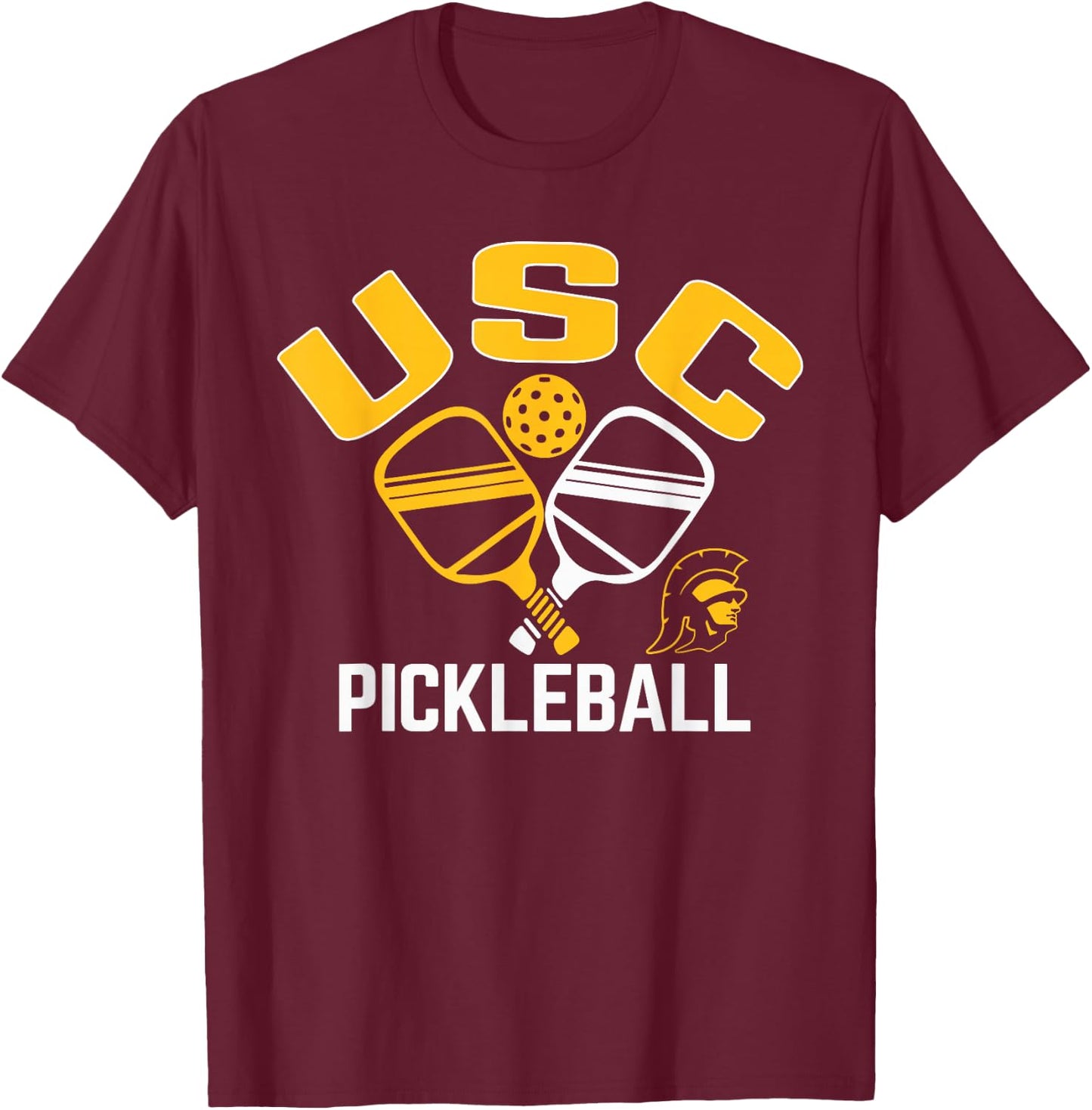 USC Trojans Pickleball Officially Licensed T-Shirt - T-Shirt | Maroon