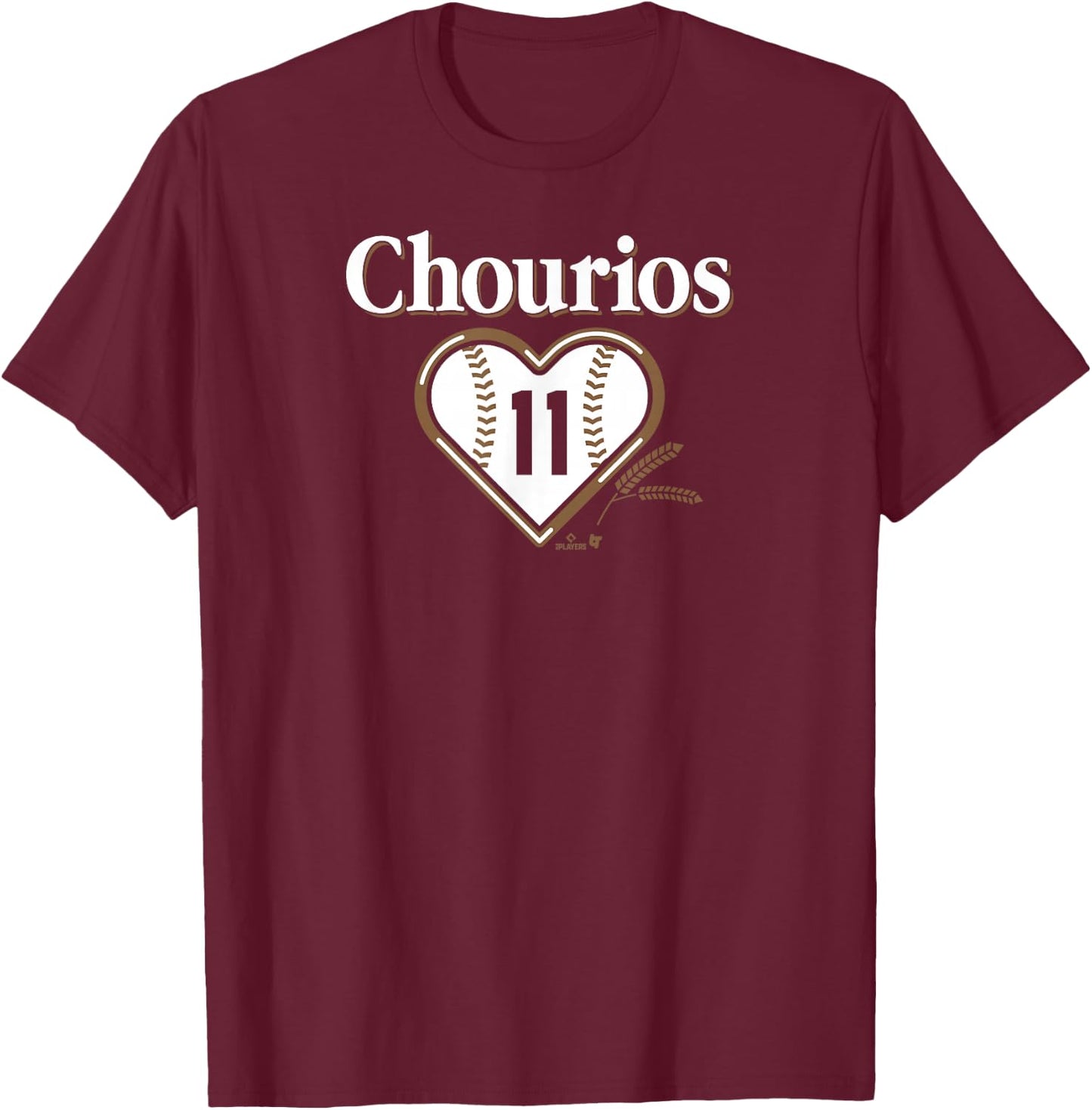 BreakingT - Jackson Chourio Chourios Milwaukee Baseball - Blue, Small, , Short Sleeve, Classic Fit, Polyester, Baseball Fans, Milwaukee Fans T-Shirt - T-Shirt | Maroon