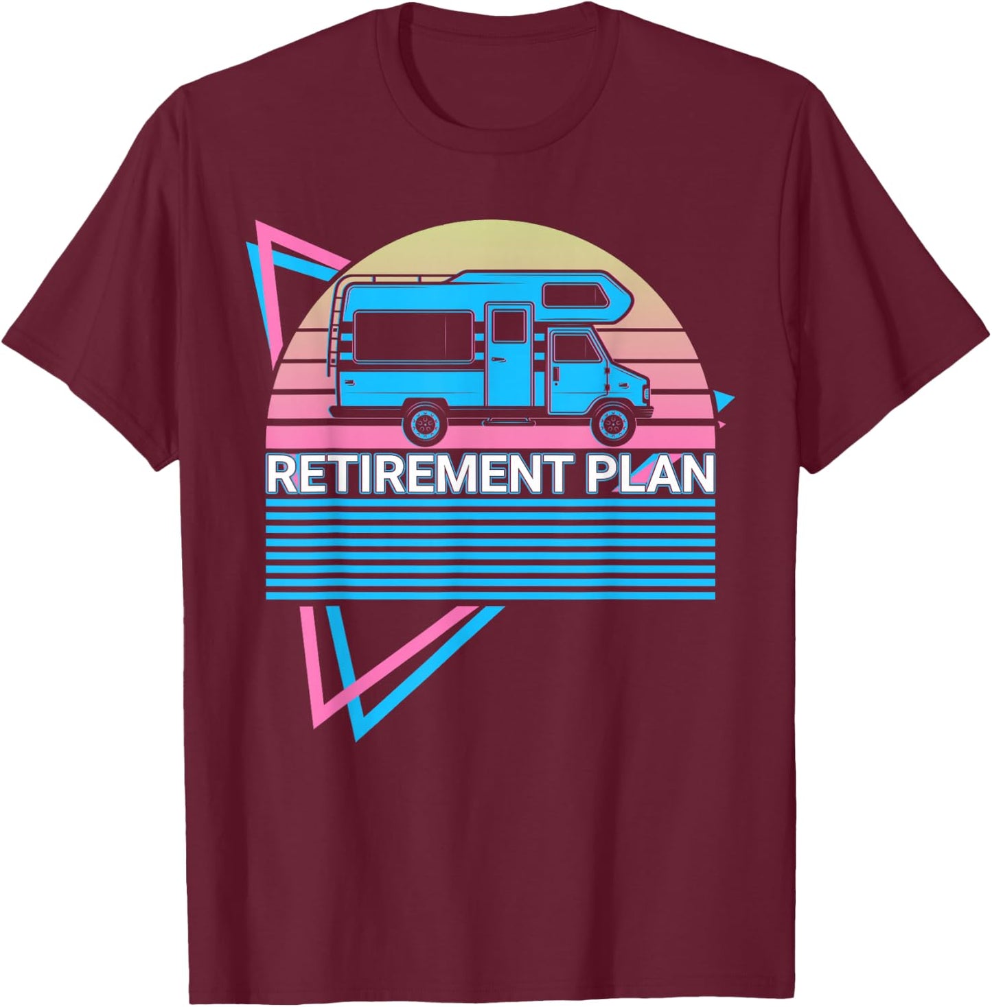 RV Camping RV Camping Truck Camping Retro T-Shirt - T-Shirt | Maroon