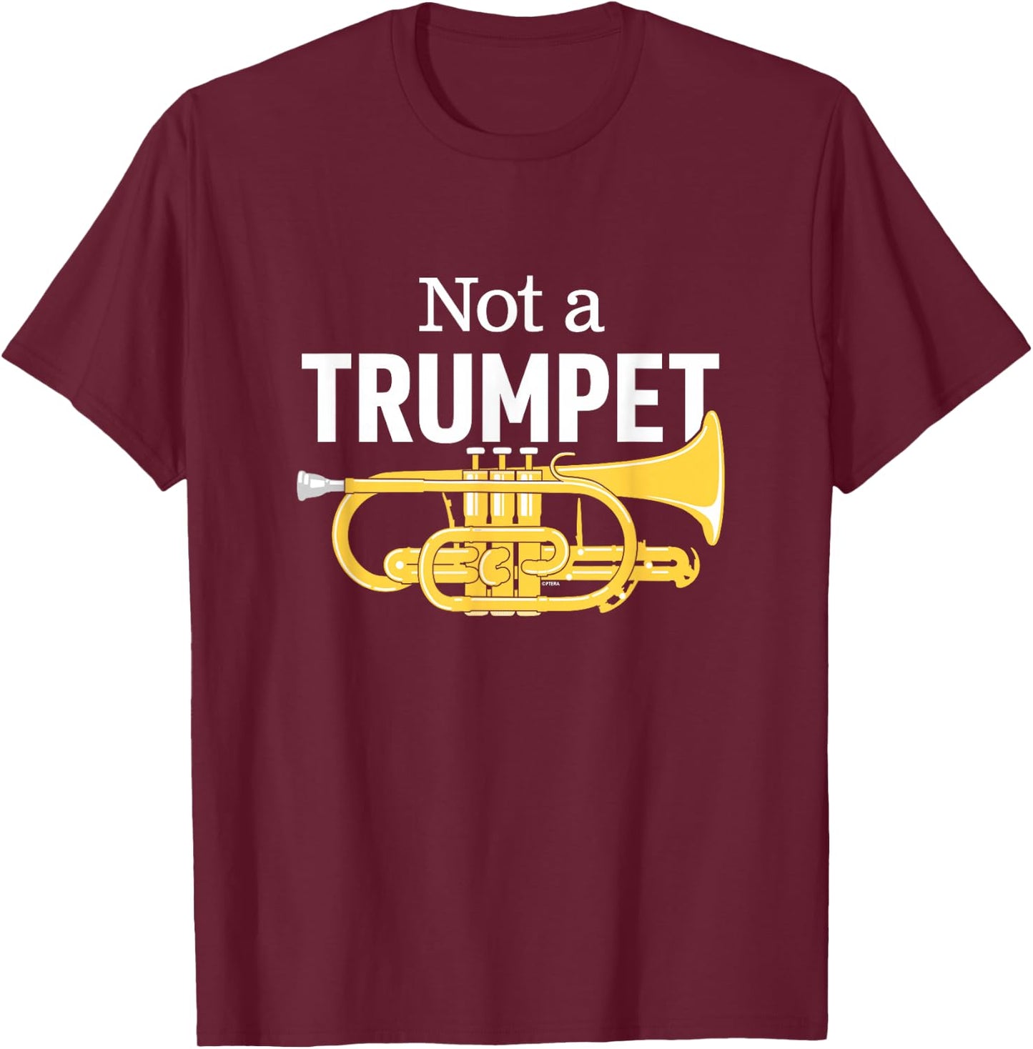 Funny Cornet Joke or Brass Band Humour Proud Cornet Players T-Shirt - T-Shirt | Maroon