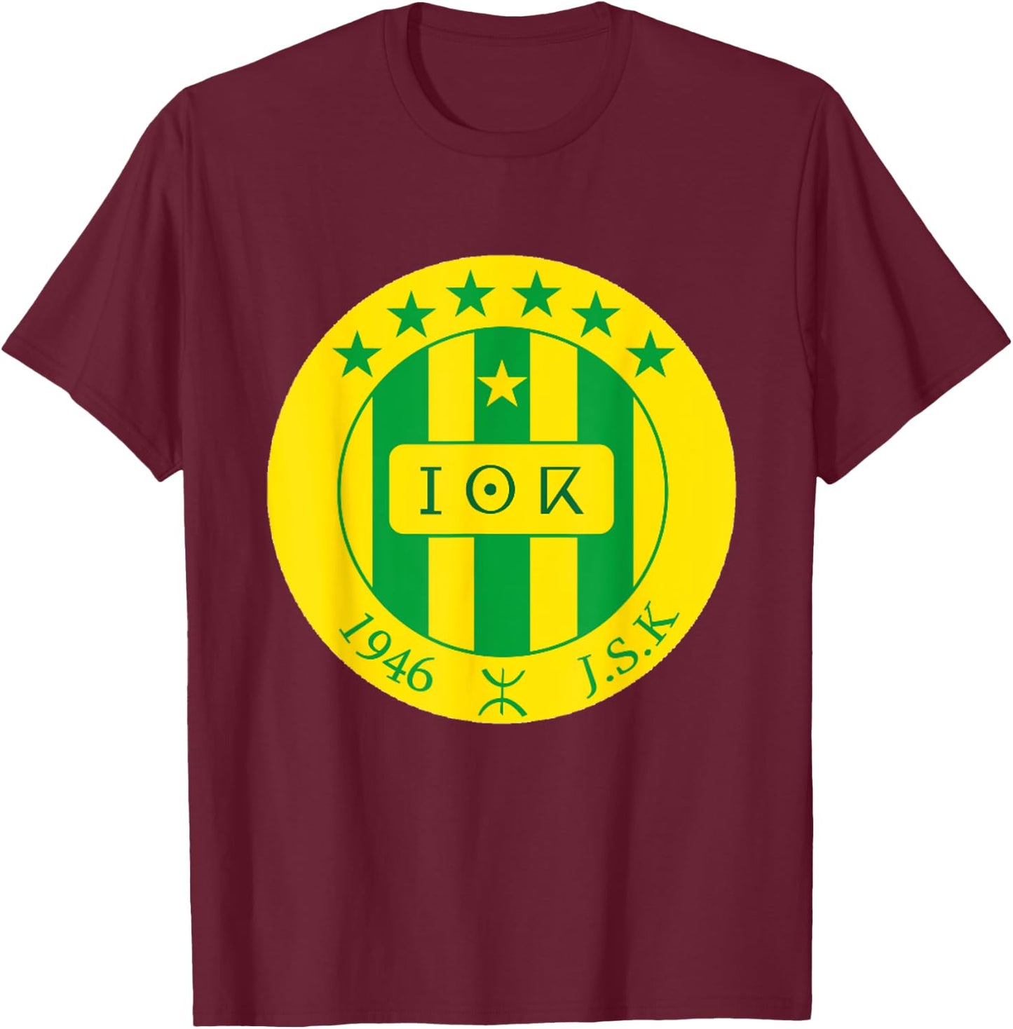 Jsk Soccer Team Amazigh Berber Sport T-Shirt - T-Shirt | Maroon