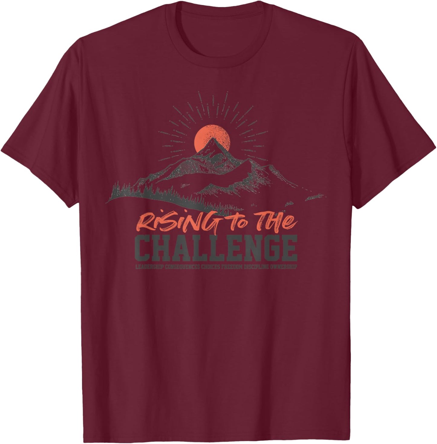 Classical Conversations Rising to the Challenge Mountain T-Shirt - T-Shirt | Maroon
